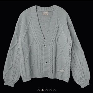Taylor Swift Light Gray Cable Knit Cardigan